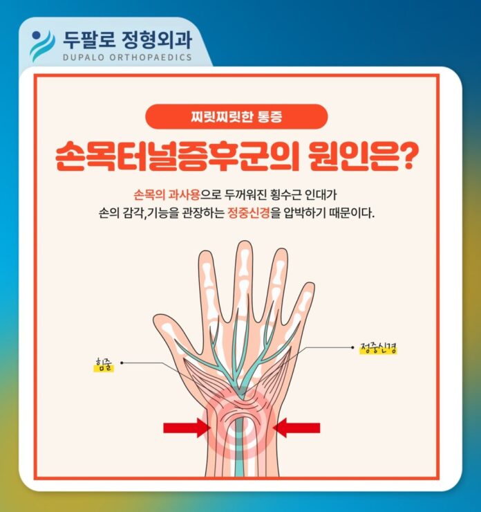 손목터널증후군 진단부터 내시경유리술까지