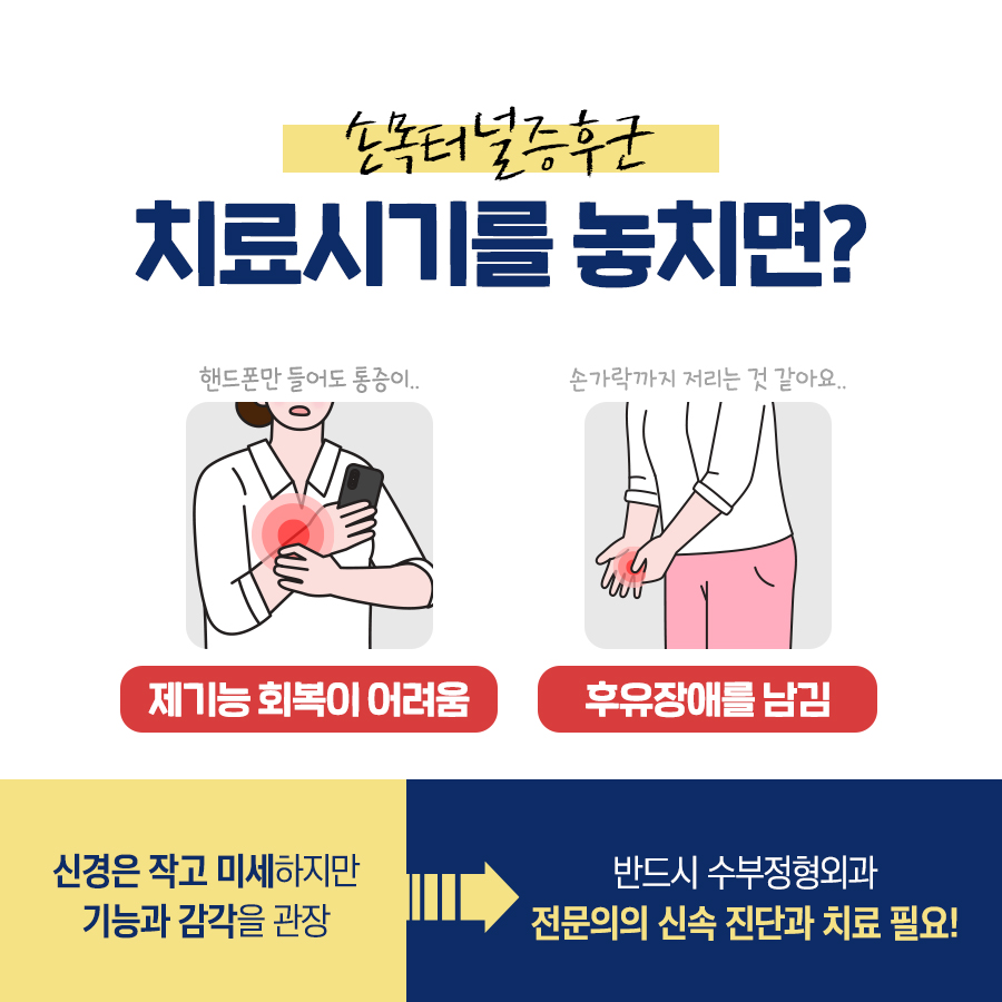손목터널증후군 진단부터 내시경유리술까지